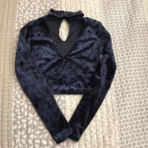 Elegant Long Sleeve Crop Top